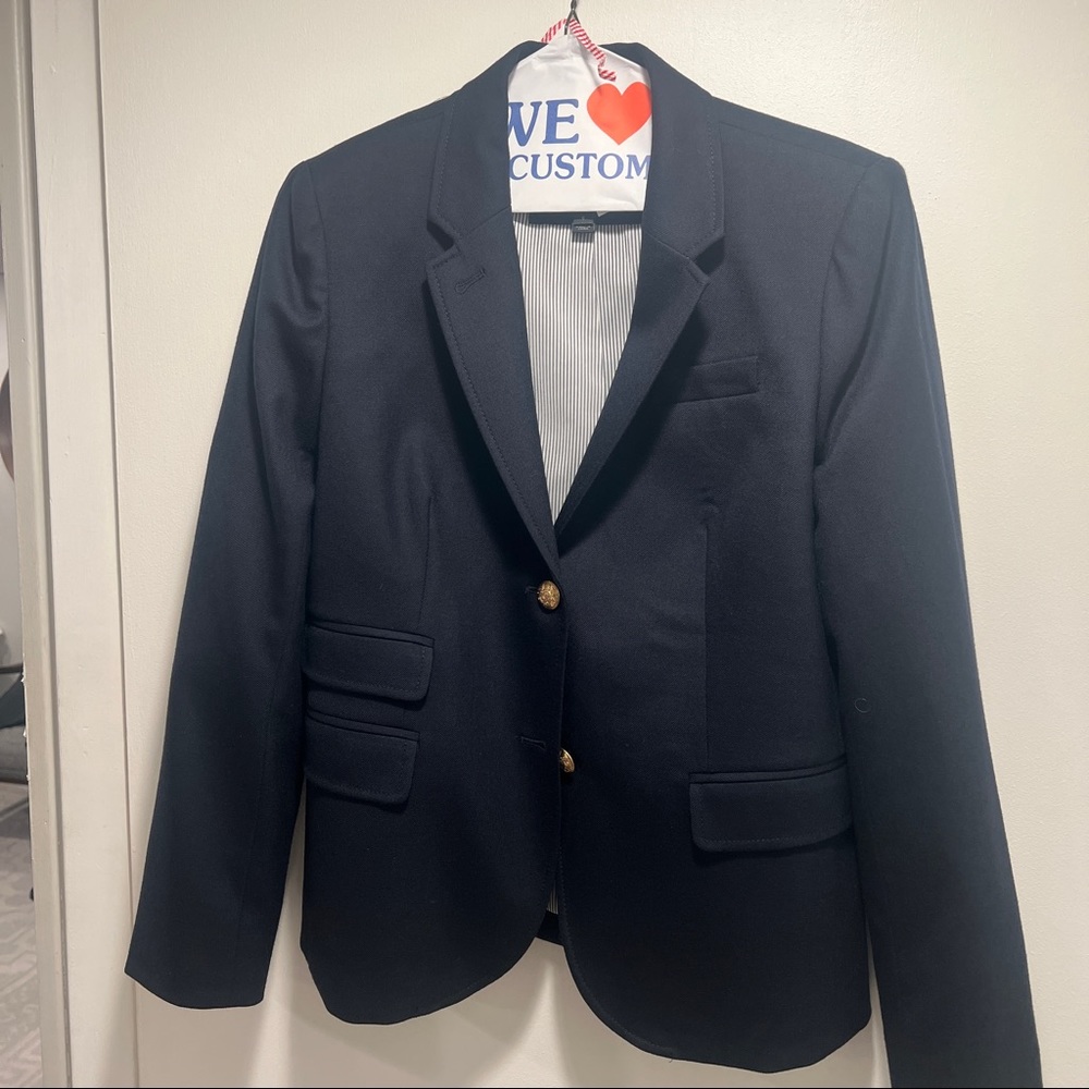 J. Crew Navy Schoolboy Blazer